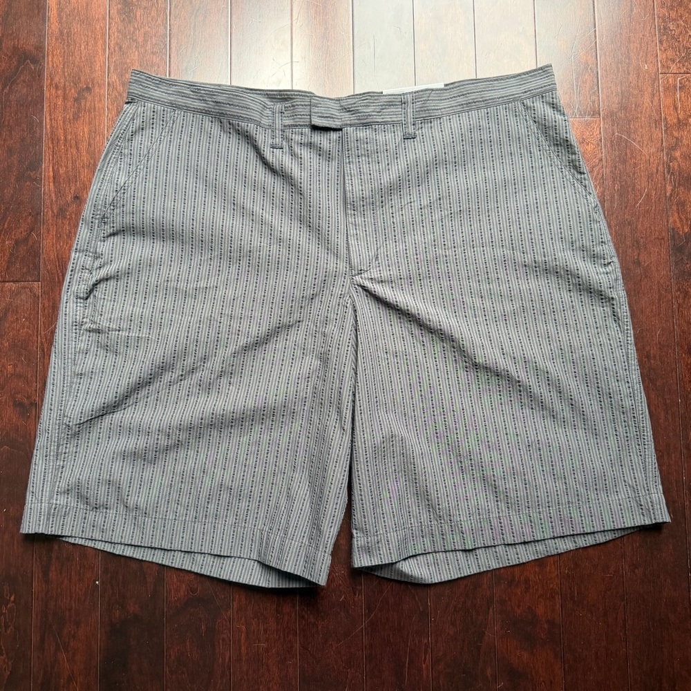 Patagonia Men's Thrift Shorts NWT Size 40 Gray Striped Flat Front